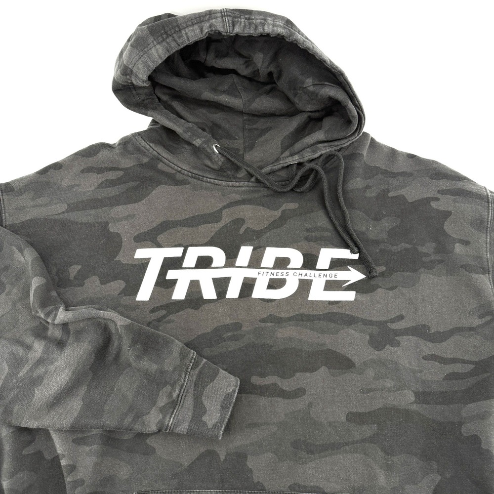 Independent Trading Company Hoodie Camouflage‎ Sweatshirt Men's XL Dk Green
